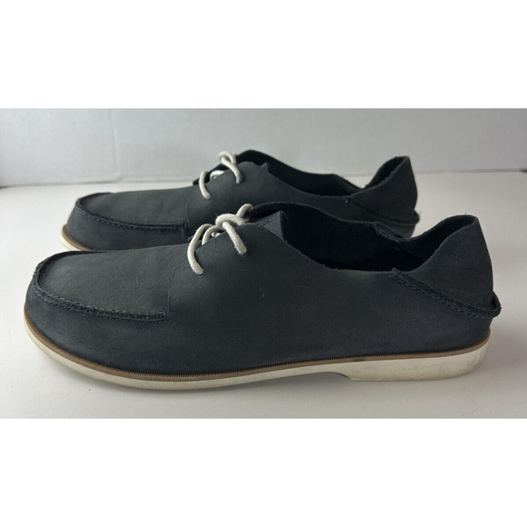 Olukai Holokai Leather Comfort Casual Shoes Carbon Gray Loafer Men's Size 9.5 - Picture 7 of 16